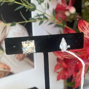 NWT Saint Laurent Crystal Mismatch Earrings